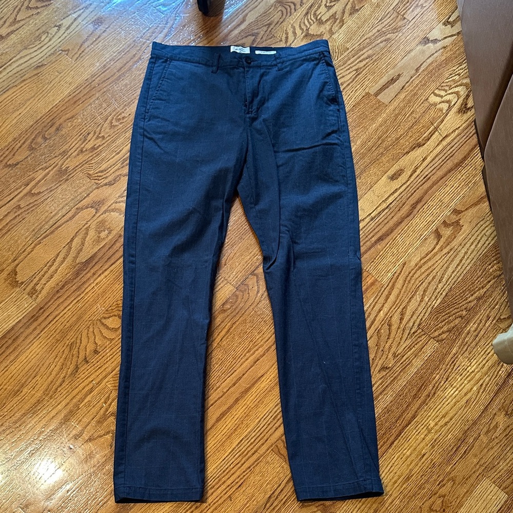 Ben Sherman Checkered Navy Trousers